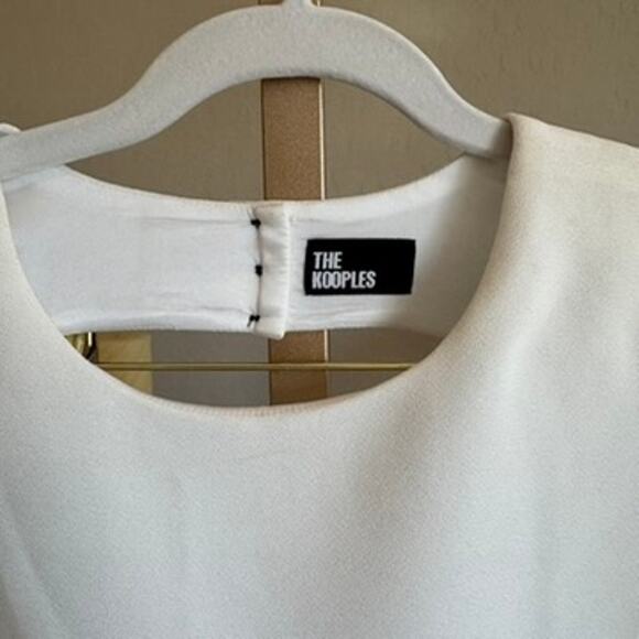 The Kooples White Peplum Dress with Ruffles NWT Size Medium | Retail $465 - Picture 5 of 10